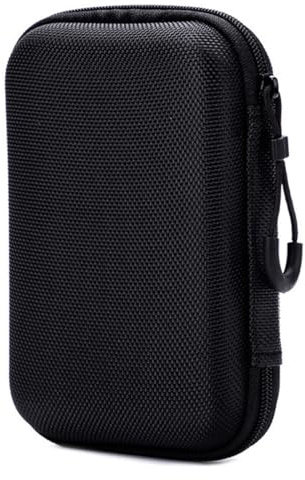JEYORZY 1x Festplattentasche, Festplattengehäuse HDD Case Für 2,5 Zoll Festplatten, Robust&Stoßsicher Tasche Hülle für Portable/Extreme Portable Externe Festplatte, Hart Reise Tragen Etui Case,Schwarz