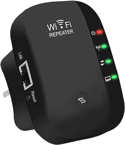 WiFi Extender Booster, WLAN Repeater Verstärker Bis Zu 5000sq.ft Mit Repeater/AP Modus, Long Range Amplifier Mit Ethernet Port Zu Allen Geräten, 1-Key Setup, Access Point