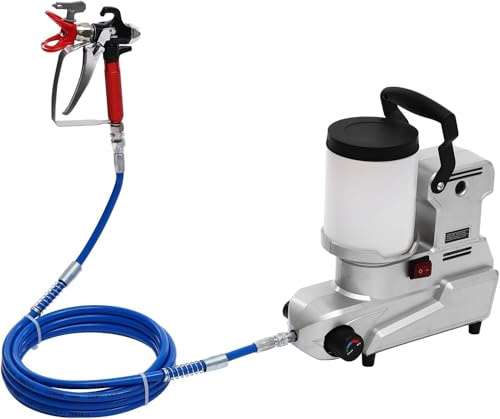 1 600 W högtrycks-luftlös färgspruta, 120 MPa, för emulsion och latexfärger, med 5 m slang, inomhus/utomhusbruk, brandförebyggande