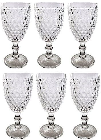 Vintage 6 piezas Set Red Transparente 16 – 6 König Vino Cristal copas de vino vasos agua cristal vasos cristal