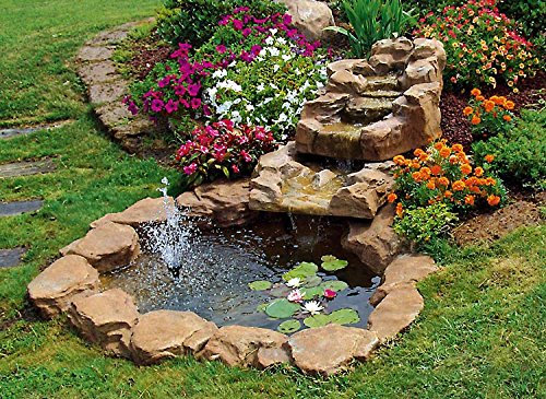 Giardini d'Acqua Cascata vetroresina Modello Trevi Completa di Pompa