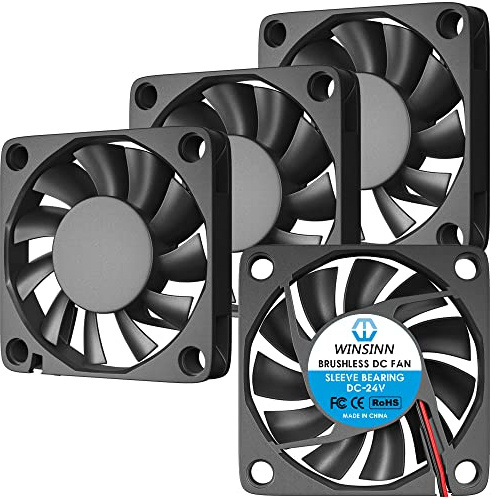 WINSINN 60mm Fan 24V Brushless 6010 60x10mm - High Speed (Pack of 4Pcs)