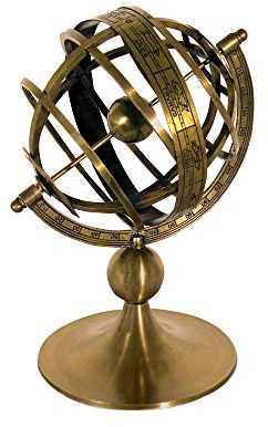 Vidal Regalos Reloj Solar Esfera Armilar Laton 22 cm