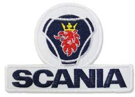 PATCHMANIA SAAB Scania Logo 10,5 cm Aufnäher Bügelbild, Patch Embroidered Patches Iron on