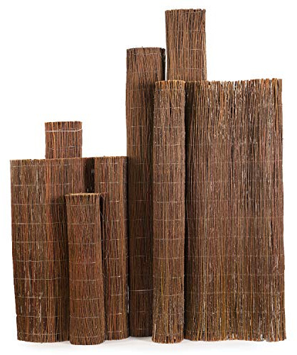 MC.Sammler Weidenmatte Sichtschutz Zaun für Balkon und Terrasse - Windschutz & Sonnenschutz - Weidenzaun in 22 Größen (Gartenzaun 80 x 500 cm) - Holz Sichtschutzmatte für Haus und Garten
