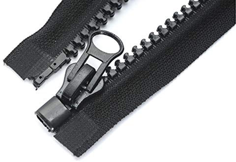2 Stück 8# Schwarz Weiß Harz Umweltfreundlich Offene Enden für Jacken Mantel Schlafsack Zelt Reißverschlüsse DIY g Zubehör, Schwarz, 8#