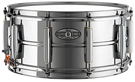 Pearl 14x6.5 SensiTone Heritage Alloy Chrome-over-Steel Snare Drum with Beaded Shell, 2.3mm Triple-Flanged Hoops, and 10 arched CL Lugs