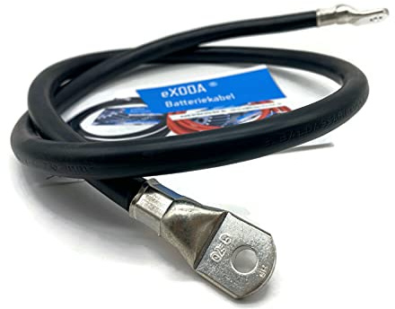 Exoda Batteriekabel 70 mm² 100 cm M8 schwarz flexibel hitzebeständig | Batteriekabel, Querschnitt 70 mm², Länge 100 cm, M8 Ösen, flexible Bauweise, hitzebeständig bis 70 Grad, made in Germany
