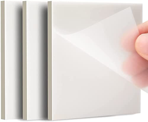 150 fogli adesivi trasparenti, impermeabili, autoadesivi, foglietti scrivibili per scuola/ufficio/casa, ottimo materiale da ufficio per studenti e dipendenti (75 x 75 mm)