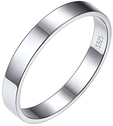 Bestyle Ring Herren Damen 925 Sterling Silber Verlobungsring Ringbreite 3mm Größe 67 Hochzeitsringe Eheringe Verlobungsring Trauringe Ewigkeitsring