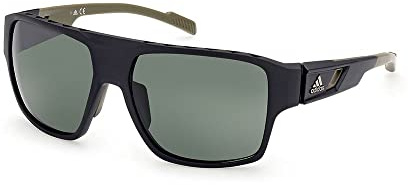 adidas SPORT SP0046 Brille, Mattschwarz, 59/16/130 für Herren, Mattes Schwarz