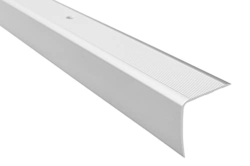 Effector Treppenwinkel Alu 180 cm 35x35 mm Silber Schraubprofil | Schraubmontage, Hohe Belastbarkeit, Robuste Ausführung