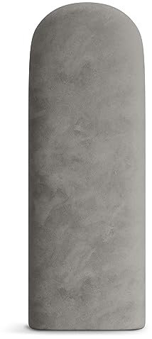 Muralo Panel acolchado ovalado para pared o cabecero de cama, panel de pared, para dormitorio, salón, cama, cojín lumbar, moderno y lujoso, panel acolchado (30 cm x 80 cm, gris)