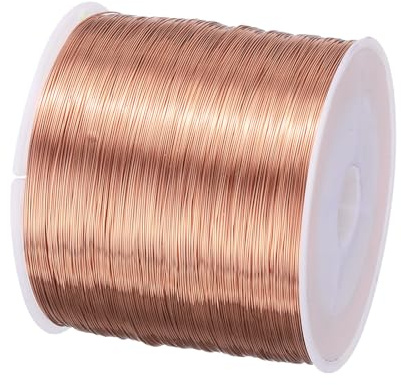 sourcing map 0,25 mm Magnetdraht, 420 m, emaillierter Kupferdraht, Draht Kupfer, lackierter Kupferdraht, emaillierter Magnetwicklungsdraht, Spule, 200 g, 155 C, für Transformatoren, Induktoren