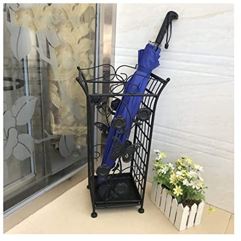 Schirmständer Regenschirmhalter Retro-Schirmständer Aus Eisen Mit Tropfschale, Freistehender Schirmständer Aus Metall, Europäischer Schirmhalter Für Den Hausgarten Regenschirmständer Schirmhalter ( Co