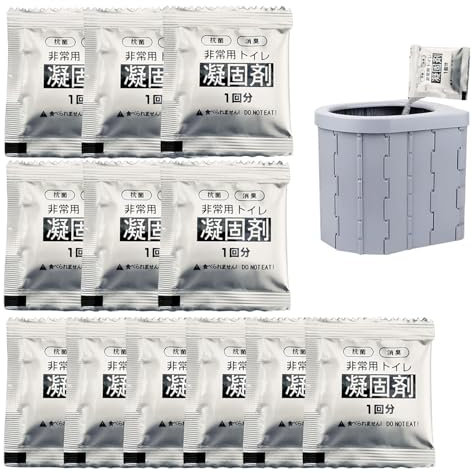 12 Camping Toilet Bags Portable, Outdoor Camping Toilet Absorbent Powder emer-gency Urine Bag Coagulant Special Water-absorbing Powder deod-orant For Adult Urination Camping Supplies For Hiking