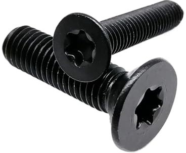 Aqxyhjk M2 Schwarz 304 A2-70 Edelstahl GB2673 Sechslappenschraube Sechslappen-Torxkopf-Senkkopfschraube(6mm)