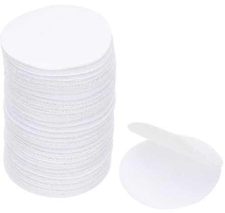 PATIKIL 2 Hook and Loop Strips, 24 Pcs Round Strong Tape Double Sided Adhesive Sticky Fastener Back Mounting Tape for Home or Office Use, Indoor & Outdoor Use, White