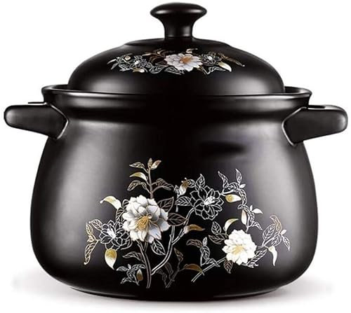 CRBUDY Casserole Cookware Dutch Oven Ceramic Casserole Health Soup Pot Household High Temperature Casserole Fast Heat Transfer (Size: XL) (X) (Medium) Aesthetic and practical (X