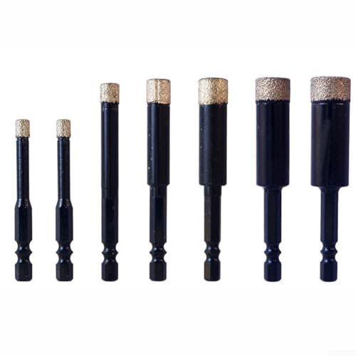 Drill Bit for Glass, Hard Plastic & More, Vacuum Brazed Core Drill Bit (4PCS)
