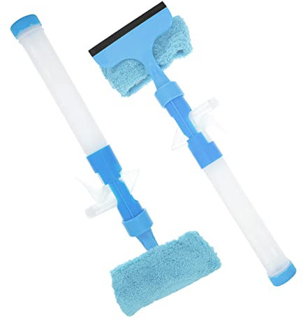 minkissy 2stücke Glasreiniger Wischer Mit Wasserstrahl Funktion Für Fenster Spiegel Bad Küche Oberflächen Und Schmutzentfernung Werkzeug