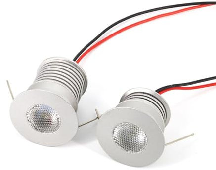 LGJEGD Dimmbare Mini-LED-Einbauleuchte Umgebungsstrahler, DC12-24v 3W Unterschrankleuchten Innenraumleuchte Kabinett (Neutral White 4000k,DC3V)