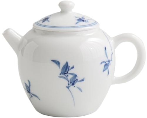 BGFYUSF Tetera de cerámica Pintada a Mano con orquídea， pequeña Tetera， Juego de té de Kung fu de Lujo， Tetera Individual con Filtro，
