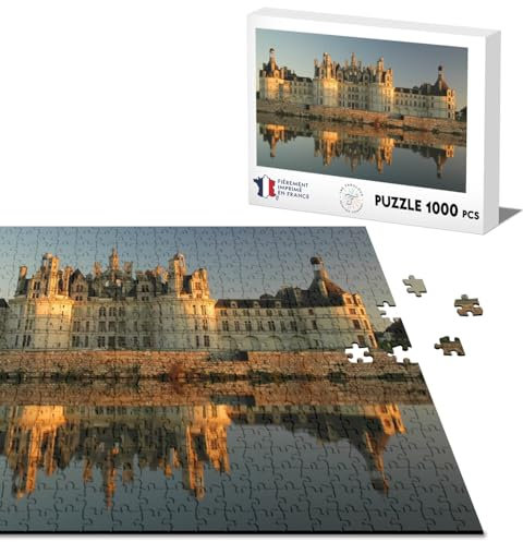 Klassische Puzzle 1000 Teile Chambord Schloss Frontal Blick Renaissance Frankreich