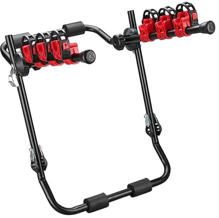 Natudeco 5 Porte-vélos montés sur attelage, Porte-vélo de Voiture en Fer à roulement Solide, Queue de vélo pour SUV Camping Voyage