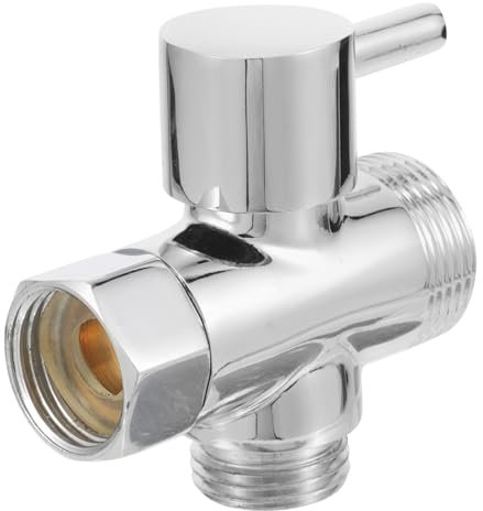 Uonlytech 3 Way Diverter Tee Connector Adapter 1/2'' 3/4'' Shut Off Valve for Shower Head Faucet Water Filter Bathroom