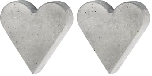 Rayher Gießform Herz, 8,5 x 9,2 cm, Tiefe 3 cm, Beton Gießform, Gießform aus Kunststoff PET, ideal zum Ausgießen mit Kreativ-Beton, Schmuck-Beton, Raysin-Gießpulver, 36076000 (Packung mit 2)
