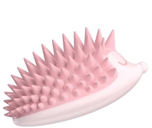 Hedgehog - Pennello per shampoo per massaggio del cuoio capelluto, shampoo massaggiante per cuoio capelluto, spazzola per capelli, testa secca, stress, relax