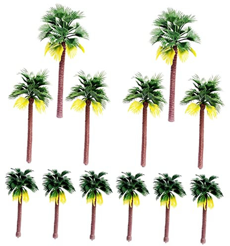 Amosfun 3 Juegos 3 Juegos De Modelos De Árboles para Decoración De Mesas De Arena Material De Bricolaje Terrario Árboles Pequeños Enfriador De Aire Exterior Helecho 12 Uds * 3