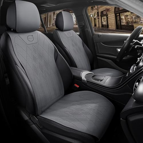Coprisedili Auto per Volvo EX30 2023 2024 2025,Cuscino della Copertura per Sedile Auto,Traspirante Protezione per Sedili Auto,Coprisedili per Auto,Soft Confortevole,Gray- Full Set