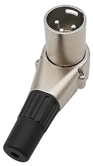 Connettore XLR a 3 pin, spina maschio ad angolo retto, presa femmina, adattatore for connettori audio XLR a 3 poli, tipo di saldatura for microfono(SL 1 Male)