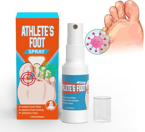 Spray per la cura dei piedi, Spray antifungino del piede, trattamento del piede dell'atleta ad azione rapida, crema antimicotica, formula per uomini e donne (1)