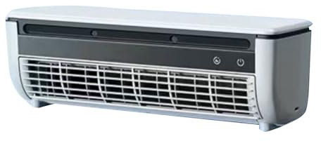 Ventilador y enfriador de aire montado en la pared 2025, batería recargable de 6000 mAh, carga USB, refrigeración de 30 horas, instalación sin taladro para el hogar, cocina, dormitorio (blanco)