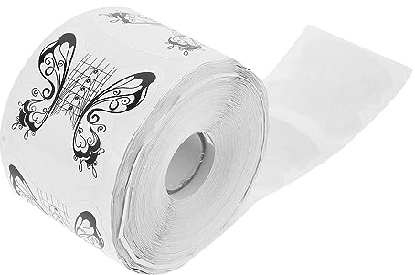 BAZEITFLOW Pegatinas para Extensiones de Uñas de Papel, Fáciles de Aplicar y Plegables, 500 Piezas para Diseño y Extensiones Acrílicas DIY