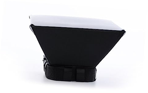 Blitzdiffusor Softbox für DSLR Blitz Schwarz Faltbar Universell | Kunststoff, Tragbar und Kompakt, Weiches Gleichmäßiges Licht, Zubehör für Kamerablitz, mit 2 Stück