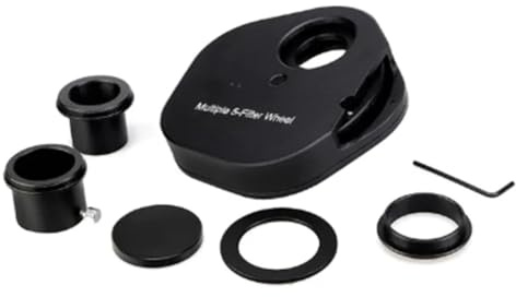 Bortivier Teleskop-Filterrad, Metallfilter, 5 Positionen, für Teleskopokular, für Astronomische Teleskope, 1,25