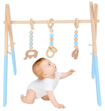 Qutalmi Fitnessstudio spielen | Faltbares Holzrahmen-Spielspielzeug für Neugeborene - Spielzeug für die frühe Entwicklung für Kinderzimmer, Neugeborenenzimmer, Wohnzimmer, Zentrum für frühkindliche