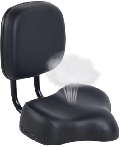 Selles de Vélo pour Hommes - Selle de vélo Large avec Dossier - Produit Ergonomique et Confortable pour Cyclisme Urbain, pour Hommes et Femmes, Compatible avec Les VTT et Vélos Électriques