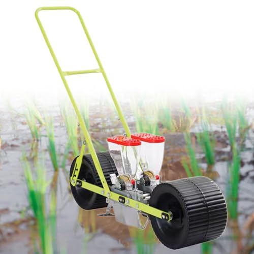 XNXYSMKJ Hand Push Seeder Tool for Garden Planting with Adjustable Spacing and High Reliability,for Sowing Corn, Spinach, and Carrots (2 line)