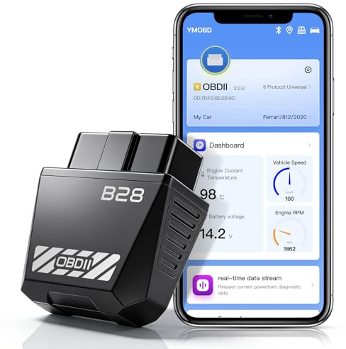Liwogi OBD2 Herramientas de diagnóstico BT Adaptador | OBD II Dispositivo de diagnóstico Auto Diagnóstico Lector de Código Escáner para todos los vehículos, chip importado