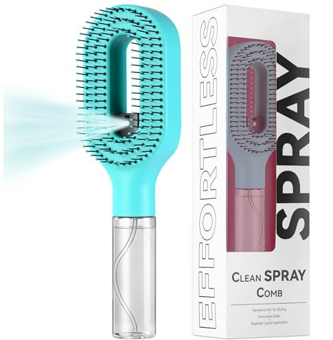 Cepillo Pulverizador de Cabello - Cepillo Rociador de Niebla para el Cabello, 2 en 1 Cepillo Portátil para el Cabello con Spray de Agua para Desenredar y Peinar