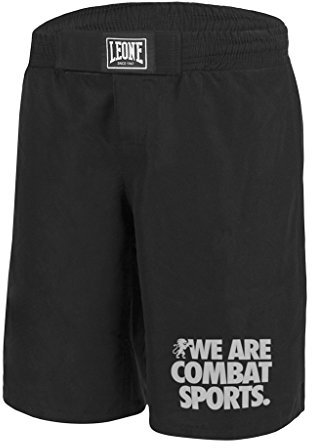 LEONE 1947, Einfache MMA-Shorts, Unisex-Erwachsene, Schwarz, XS, AB795