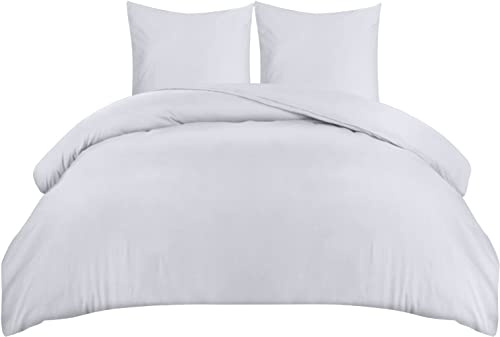 Utopia Bedding Påslakanset - Påslakan I Mjuk Mikrofiber Polyester 200x200 cm Med 2 Örngott 80x80 cm - Påslakanset För Sängkläder - Vit
