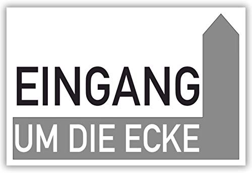 SCHILDER HIMMEL anpassbares Wegweiser Restaurant Schild 21x15cm Alu-Verbund mit Klebestreifen, Eingang rechts Ecke Nr 907 eigener Text/Bild verschiedene Größen/Materialien