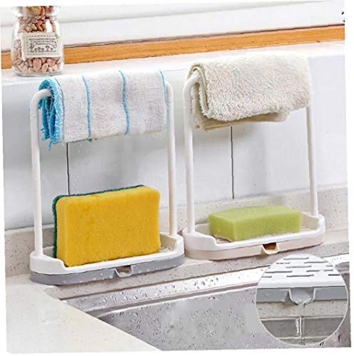 Paño Estante para Platos Paño de Almacenamiento Lavado Colgante Estante de baño Armario de Cocina Armario Organizador Toallero Soporte (Color Aleatorio)