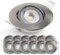 EMOS LED Einbaustrahler 230V, 5W / 450lm, 50° schwenkbar, Deckenspots warmweiß 3000k | Einbaustrahler LED Spot flach 68mm Lochmaß | Set mit 12 Stück LED Spots 230V, Einbauleuchten rund (Farbe silber)